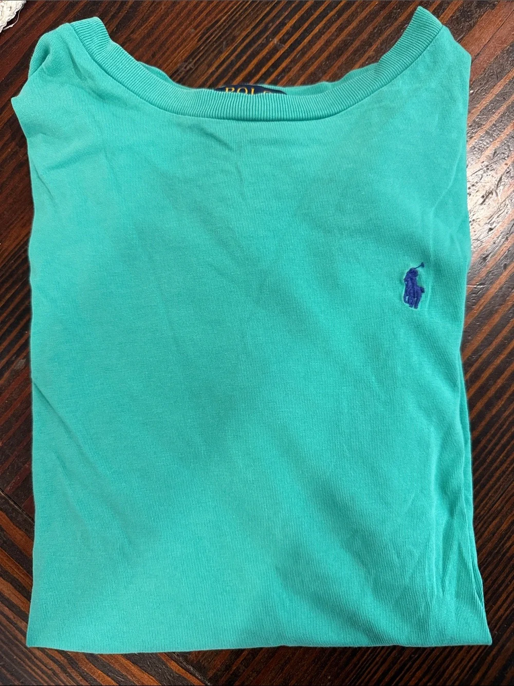 Polo by Ralph Lauren Boys Crew Neck Tee - Aqua Green 100% cotton